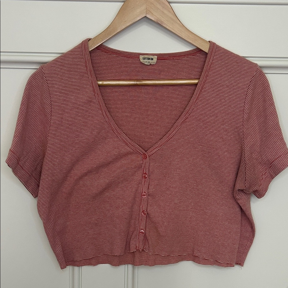 Cotton On red striped shirt